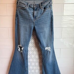 Hollister Women's Flare Jeans - Light Blue